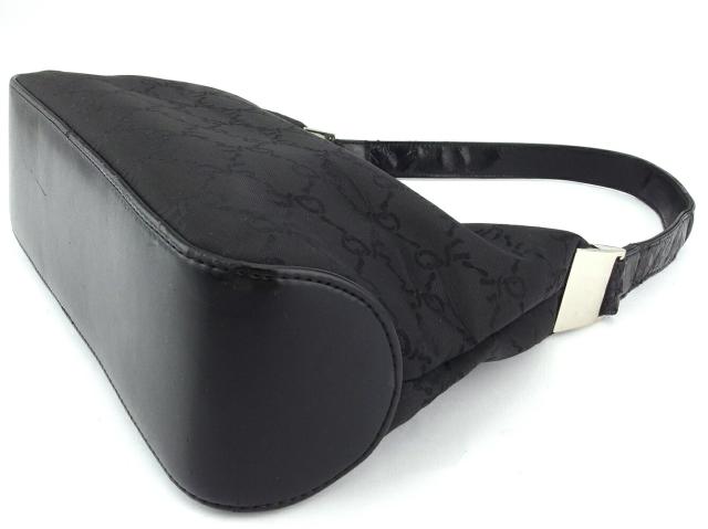 ロベルタ・ディ・カメリーノ Roberta di Camerino ショルダーバッグRモチーフ柄 ブラック シルバー レディース 中古_4