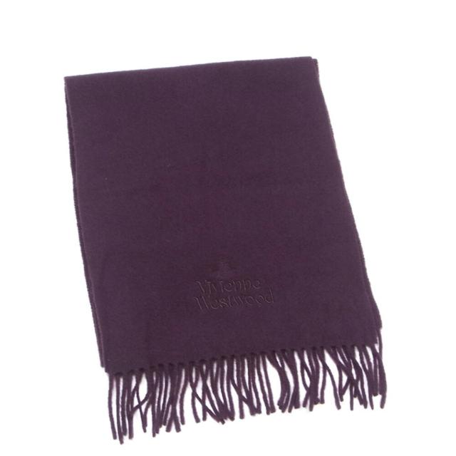 【BIGお買い物ラリー★30%OFFセール中】ヴィヴィアンウエストウッド Vivienne Westwood マフラーオーブ刺繍 ブラウン レディース 中古
