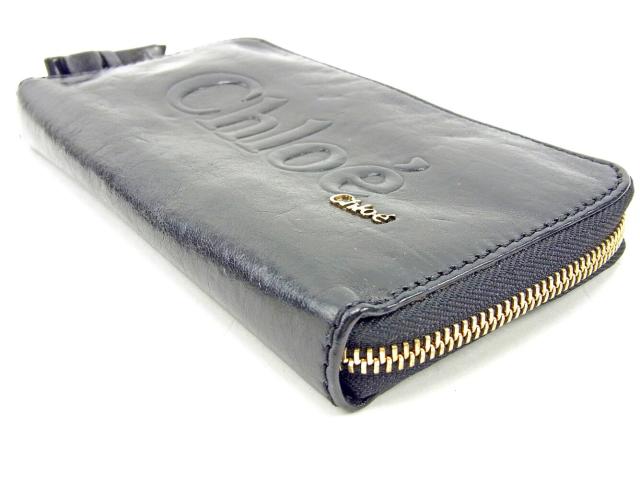 クロエ Chloe 長財布 ブラック レディース 中古_2