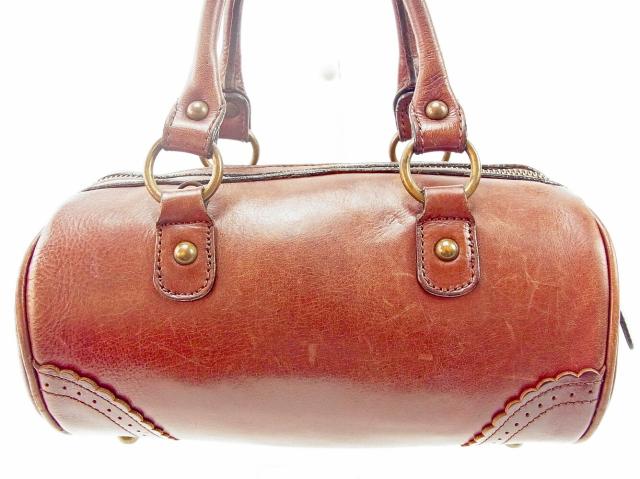 アナスイ ANNA SUI ハンドバッグバタフライモチーフ ブラウン レディース 中古_1