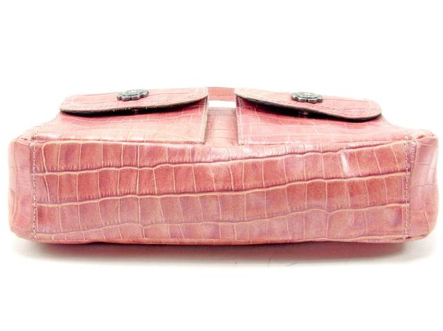 アナスイ ANNA SUI ショルダーバッグクロコダイル型押し ピンク レディース 中古_2