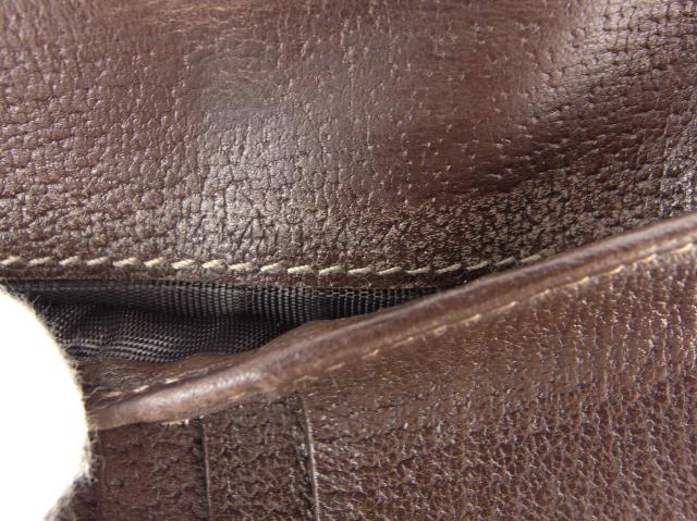 グッチ GUCCI 二つ折り財布GGキャンバス アビー ベージュ ブラウン ゴールド レディース 中古_10
