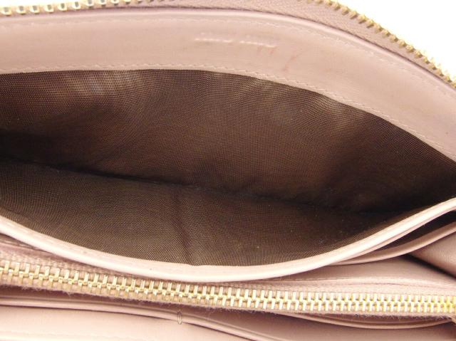 【30％OFF★週末タイムセール】ミュウミュウ MIUMIU 長財布クロコ調 ピンク ベージュ ゴールド レディース 中古_5