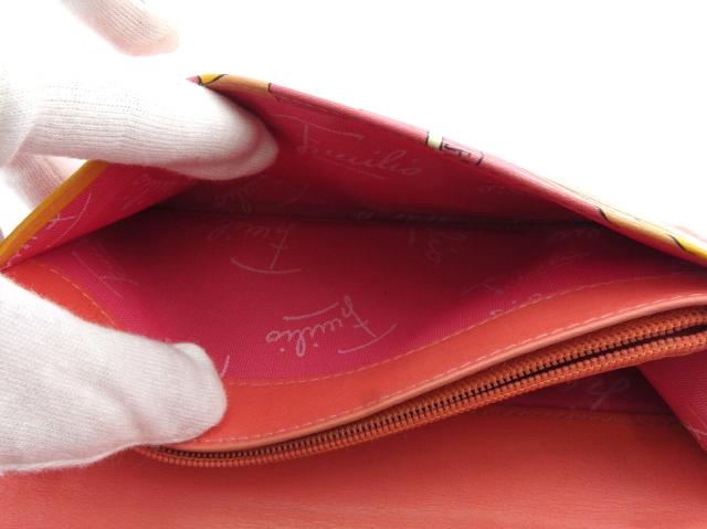 エミリオプッチ Emilio Pucci 長財布プッチ（柄） ピンク オレンジ