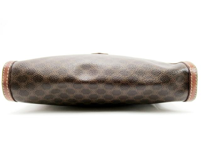 【30％OFF★土日ひと休み大売り出し】セリーヌ CELINE クラッチバッグマカダム 赤銅色 レディース 中古