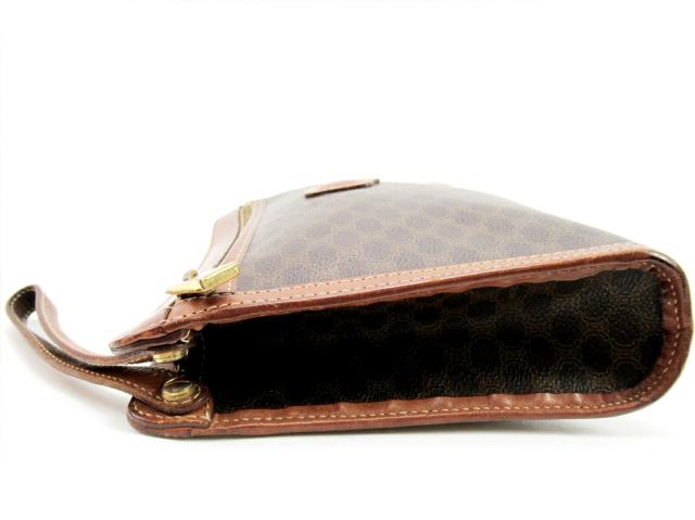 【30％OFF★土日ひと休み大売り出し】セリーヌ CELINE クラッチバッグマカダム 赤銅色 レディース 中古