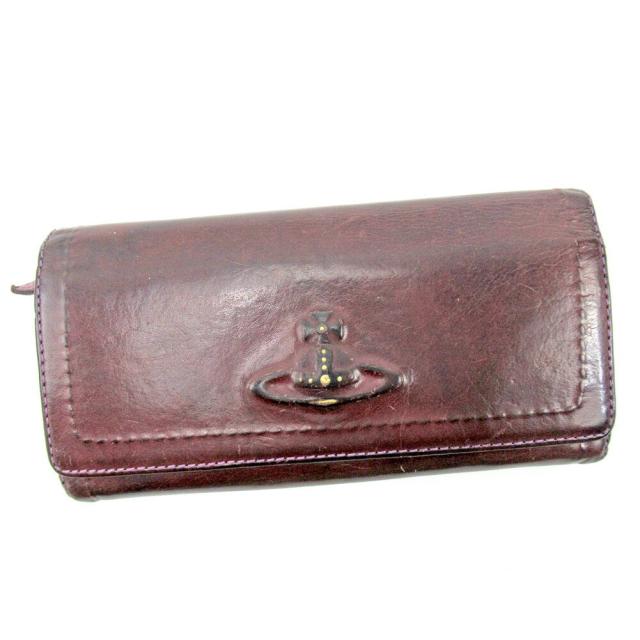 【BIGお買い物ラリー★30%OFFセール中】ヴィヴィアンウエストウッド Vivienne Westwood 長財布オーブ パープル レディース 中古