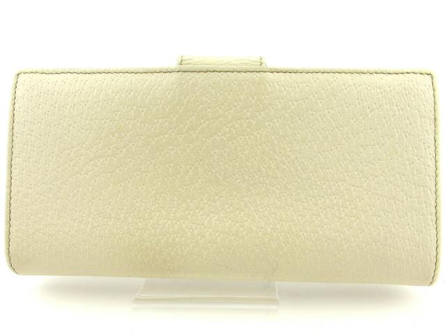 【30％OFF★週末タイムSALE】グッチ GUCCI 長財布アビー ホワイト 白 ベージュ ゴールド レディース 中古_1