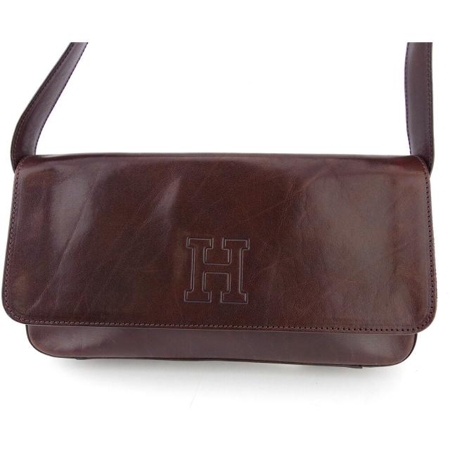 【BIGお買い物ラリー★30%OFFセール中】ヒロフ HIROFU ショルダーバッグロゴ ブラウン レディース 中古