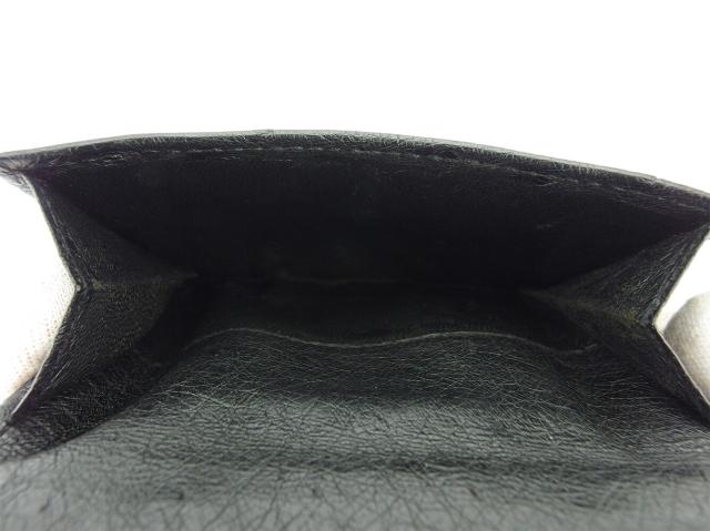 グッチ GUCCI 二つ折り財布オーストリッチ ブラック レディース 中古_8