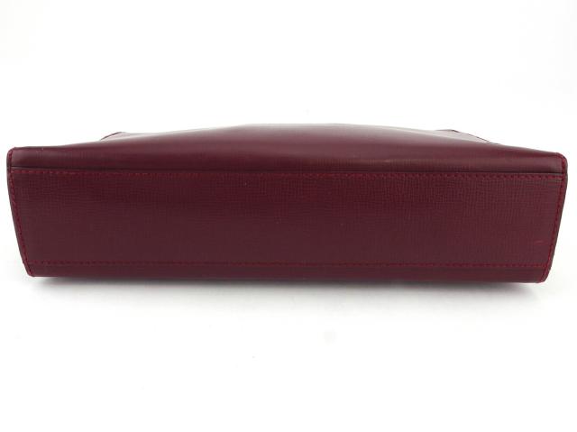 【30％OFF★土日ひと休み大売り出し】カルティエ CARTIER クラッチバッグマストライン ボルドーワイン ゴールド レディース 中古