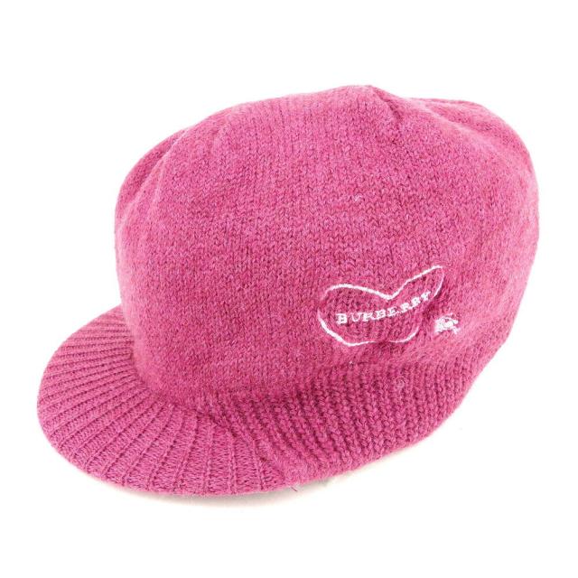 【BIGお買い物ラリー★30%OFFセール中】バーバリーブルーレーベル BURBERRY BLUE LABEL ニットキャップ パープル レディース 中古