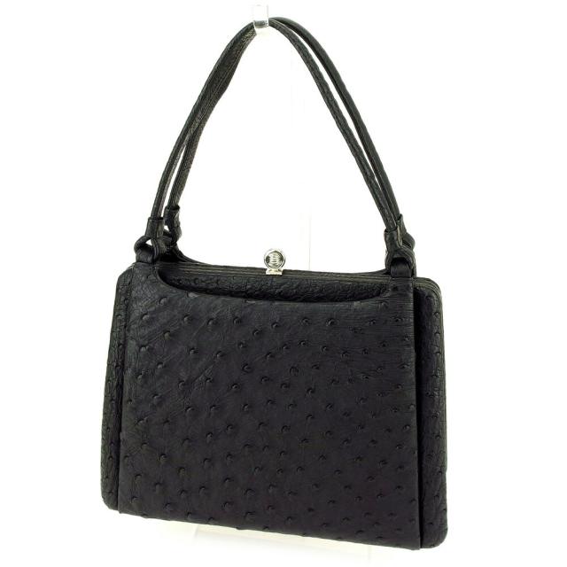 【BIGお買い物ラリー★30%OFFセール中】ハンドバッグオーストリッチ ブラック レディース 中古