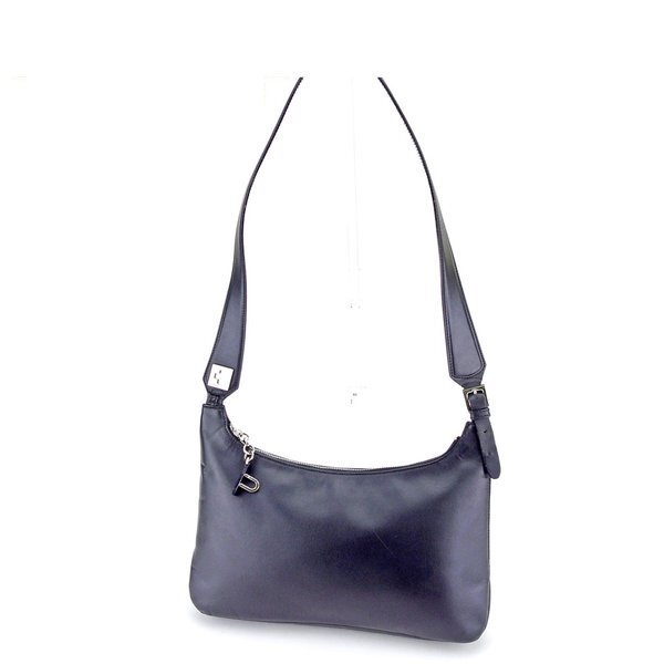 【BIGお買い物ラリー★30%OFFセール中】バリー BALLY ショルダーバッグクロスモチーフ ブラック シルバー レディース 中古