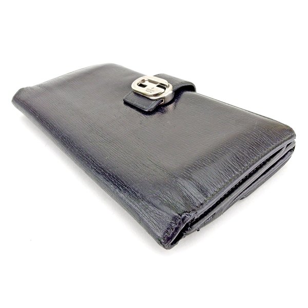 グッチ GUCCI 長財布ダブルG ブラック シルバー レディース 中古_2
