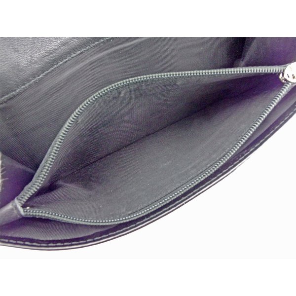 【週末タイムSALE★30%OFF】サルヴァトーレフェラガモ Salvatore Ferragamo 長財布ヴァラリボン ブラック シルバー レディース 中古