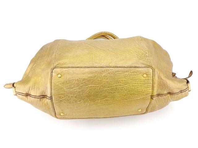 【GWタイムセール】サルヴァトーレフェラガモ Salvatore Ferragamo トートバッグガンチーニ ゴールド レディース 中古_2
