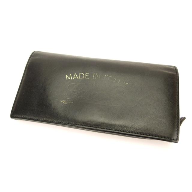【BIGお買い物ラリー★30%OFFセール中】グッチ GUCCI 長財布スウィング コンチネンタルウォレット ブラック ゴールド レディース 中古