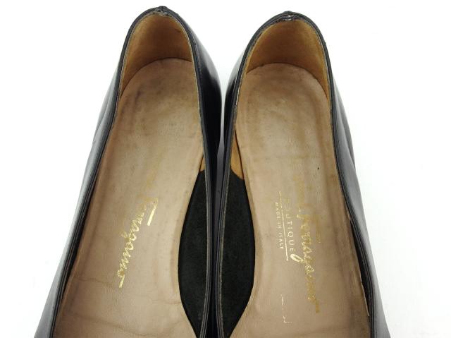 【30％OFF★週末タイムセール】サルヴァトーレフェラガモ Salvatore Ferragamo パンプス ブラック レディース 中古