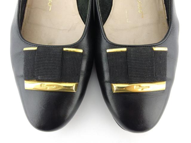 【30％OFF★週末タイムセール】サルヴァトーレフェラガモ Salvatore Ferragamo パンプス ブラック レディース 中古