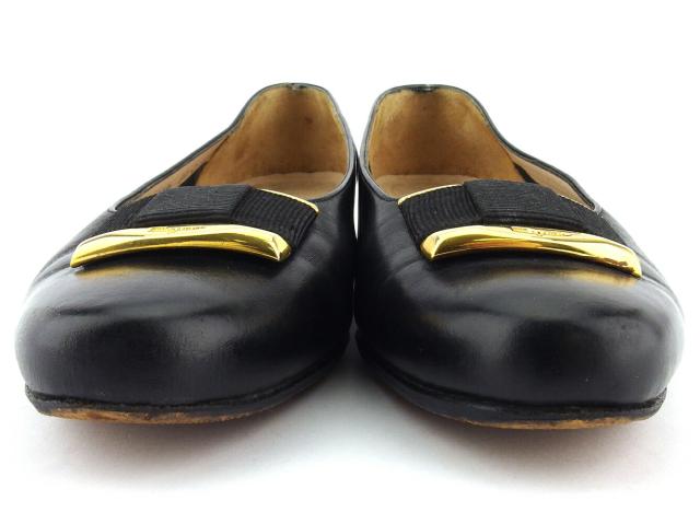 【30％OFF★週末タイムセール】サルヴァトーレフェラガモ Salvatore Ferragamo パンプス ブラック レディース 中古