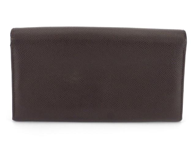 【週末タイムSALE★30%OFF】ブルガリ BVLGARI 長財布ロゴボタン ブラウン ゴールド シルバー レディース 中古