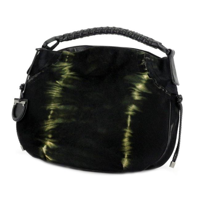 【BIGお買い物ラリー★30%OFFセール中】サルヴァトーレフェラガモ Salvatore Ferragamo ハンドバッグガンチーニ ブラック ベージュ レディース 中古