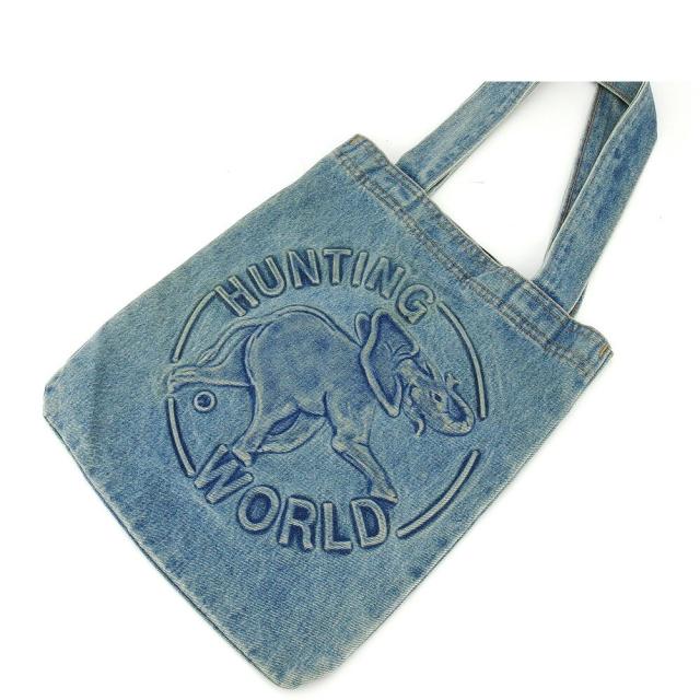 【BIGお買い物ラリー★30%OFFセール中】ハンティングワールド HUNTING WORLD トートバッグデニム エレファントマーク ブルー レディース 中古