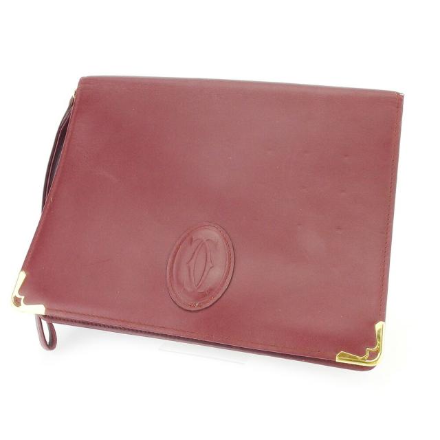 カルティエ CARTIER クラッチバッグ マストライン ボルドー