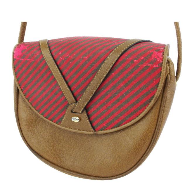 【BIGお買い物ラリー★30%OFFセール中】グッチ GUCCI ショルダーバッグ ライトブラウン×レッド×グリーン レディース 中古