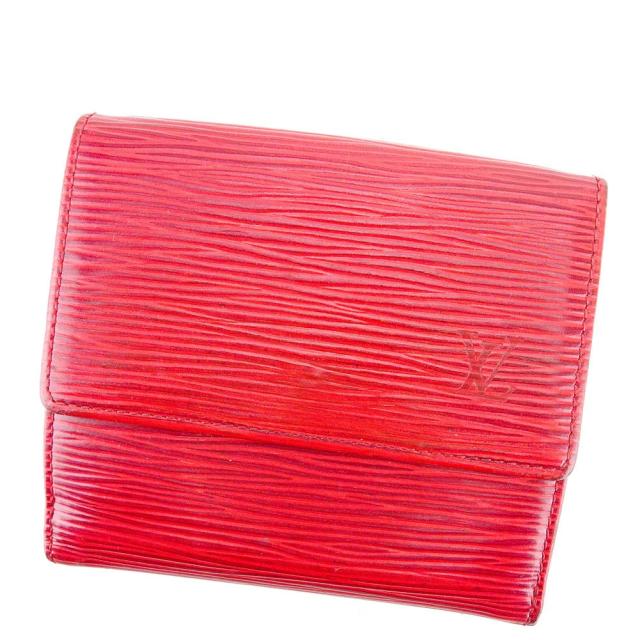 【BIGお買い物ラリー★30%OFFセール中】ルイ・ヴィトン LOUIS VUITTON 二つ折り財布エピ ポルトモネビエカルトクレディ レッド レディース 中古