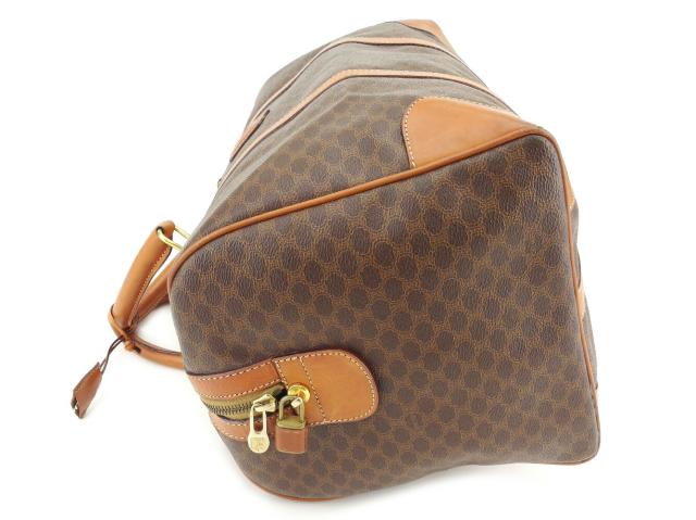 【30％OFF★週末タイムSALE】セリーヌ CELINE ボストンバッグマカダム ブラウン ベージュ ゴールド レディース 中古_4