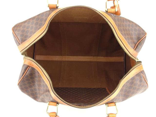 【30％OFF★週末タイムSALE】セリーヌ CELINE ボストンバッグマカダム ブラウン ベージュ ゴールド レディース 中古_5