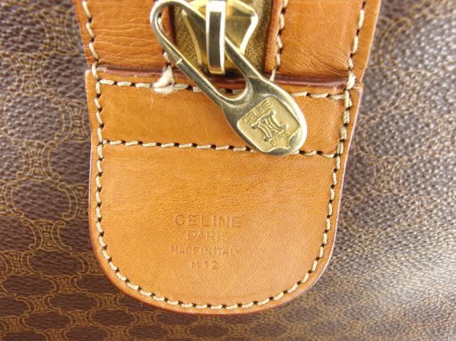 【30％OFF★週末タイムSALE】セリーヌ CELINE ボストンバッグマカダム ブラウン ベージュ ゴールド レディース 中古_7
