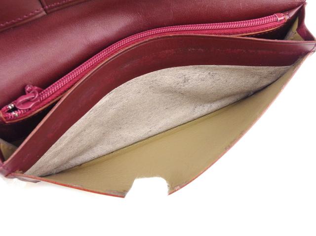 サンローラン SAINT LAURENT 長財布YSLロゴ ボルドー レディース 中古_7