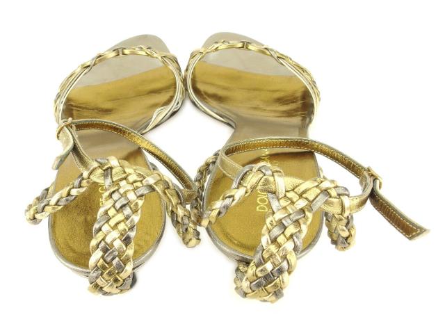 ★未使用★ドルガバ サンダル 37 ミュール シンプル ベルト ピンヒール ドルチェアンドガッバーナ サンダル 37 -