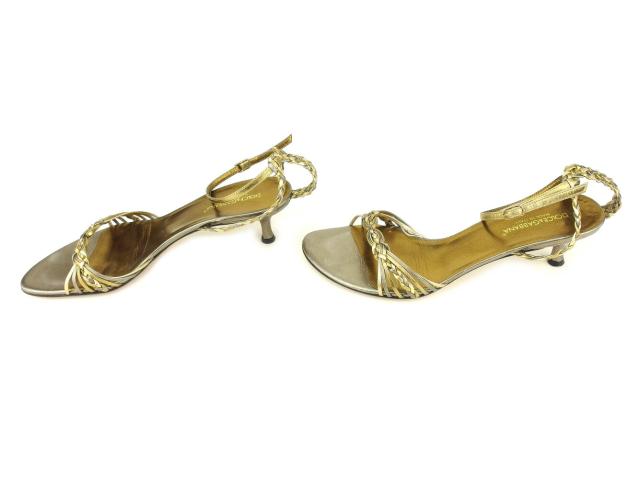 ★未使用★ドルガバ サンダル 37 ミュール シンプル ベルト ピンヒール ドルチェアンドガッバーナ サンダル 37 -