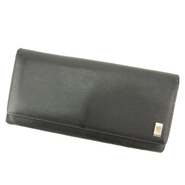 【BIGお買い物ラリー★30%OFFセール中】ダンヒル Dunhill 長財布 ブラック レディース 中古