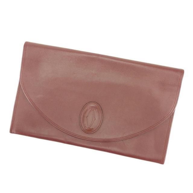 【BIGお買い物ラリー★30%OFFセール中】カルティエ CARTIER クラッチバッグマストライン ボルドー レディース 中古