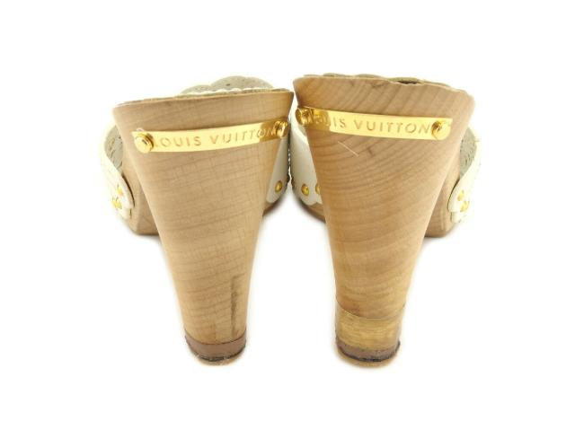 ルイ・ヴィトン LOUIS VUITTON サンダル #34 ホワイト 白 レディース