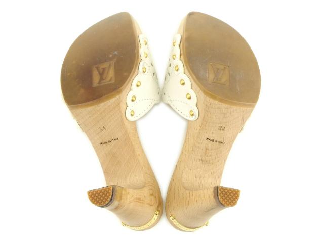 ルイ・ヴィトン LOUIS VUITTON サンダル #34 ホワイト 白 レディース