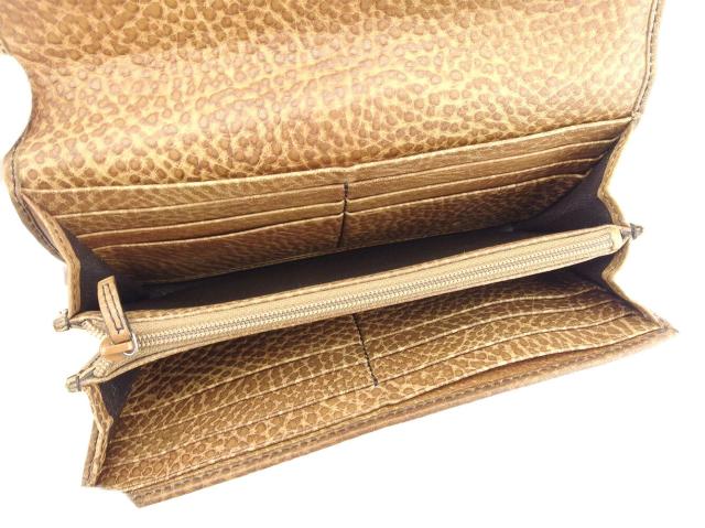 【GWタイムセール】グッチ GUCCI 長財布ＧＧキャンバス ブラウン　ベージュ レディース 中古_5