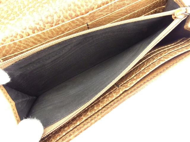 【GWタイムセール】グッチ GUCCI 長財布ＧＧキャンバス ブラウン　ベージュ レディース 中古_6