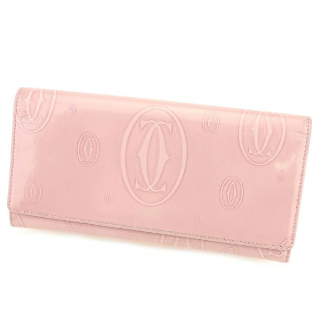 【BIGお買い物ラリー★30%OFFセール中】カルティエ CARTIER 長財布ハッピーバースデー ピンク レディース 中古
