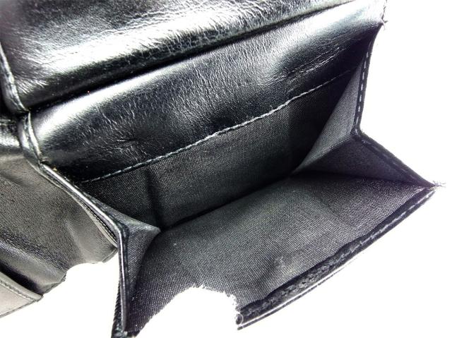 ディオール・オム DIOR HOMME 二つ折り財布 ブラック レディース 中古