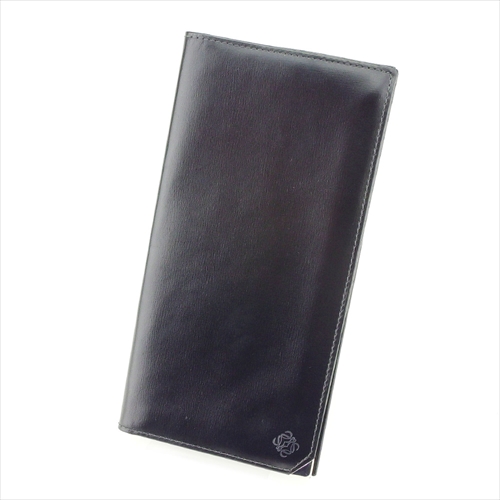 【BIGお買い物ラリー★30%OFFセール中】ロエベ LOEWE 札入れアナグラム ブラック レディース 中古