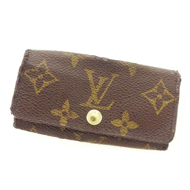 【BIGお買い物ラリー★30%OFFセール中】ルイ・ヴィトン LOUIS VUITTON キーケースモノグラム ミュルティクレ4 ブラウン レディース 中古