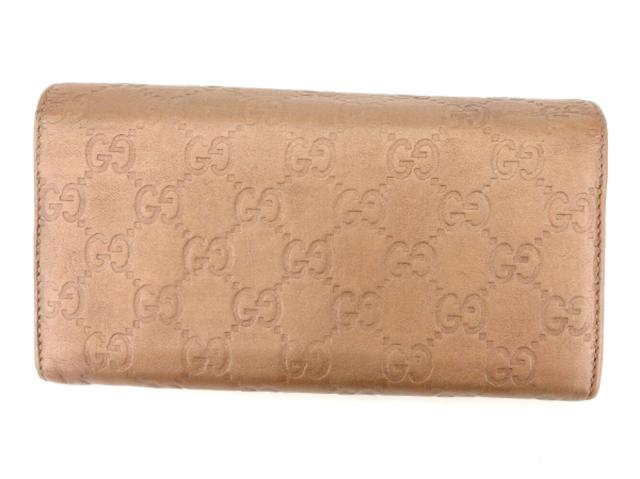 【30％OFF★週末タイムSALE】グッチ GUCCI 長財布グッチシマ ブラウン レディース 中古_1