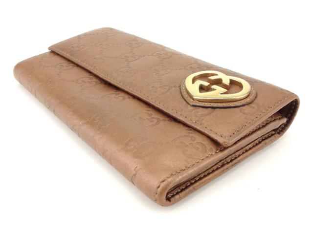 【30％OFF★週末タイムSALE】グッチ GUCCI 長財布グッチシマ ブラウン レディース 中古_2