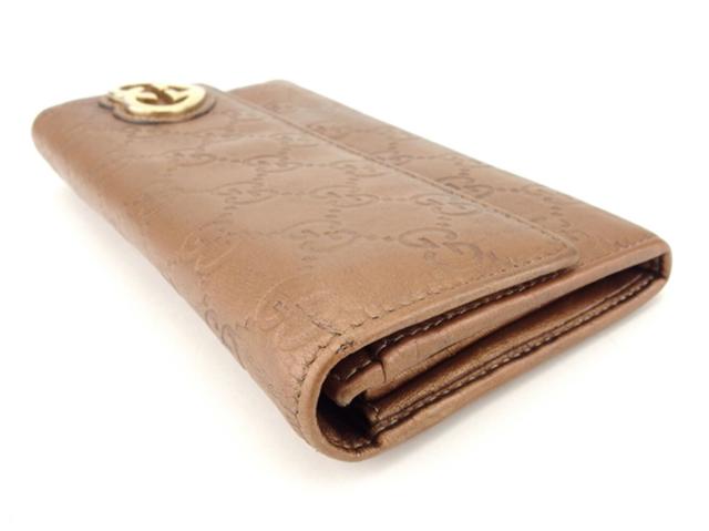 【30％OFF★週末タイムSALE】グッチ GUCCI 長財布グッチシマ ブラウン レディース 中古_3